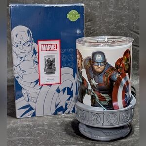 NIB Scentsy Marvel Captain America Avengers Electric Candle Warmer Iron Man
